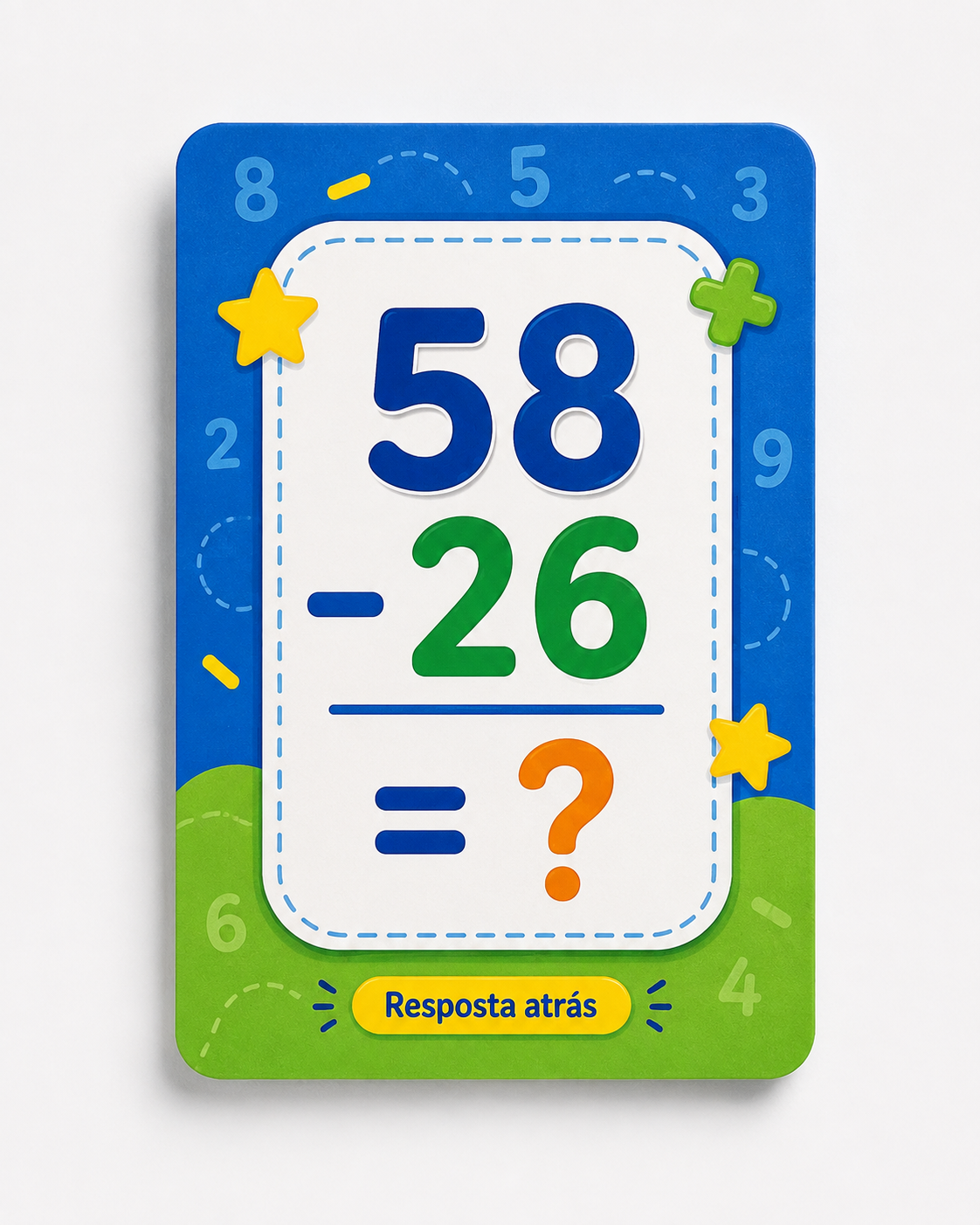 Exemplo de carta de subtração 2